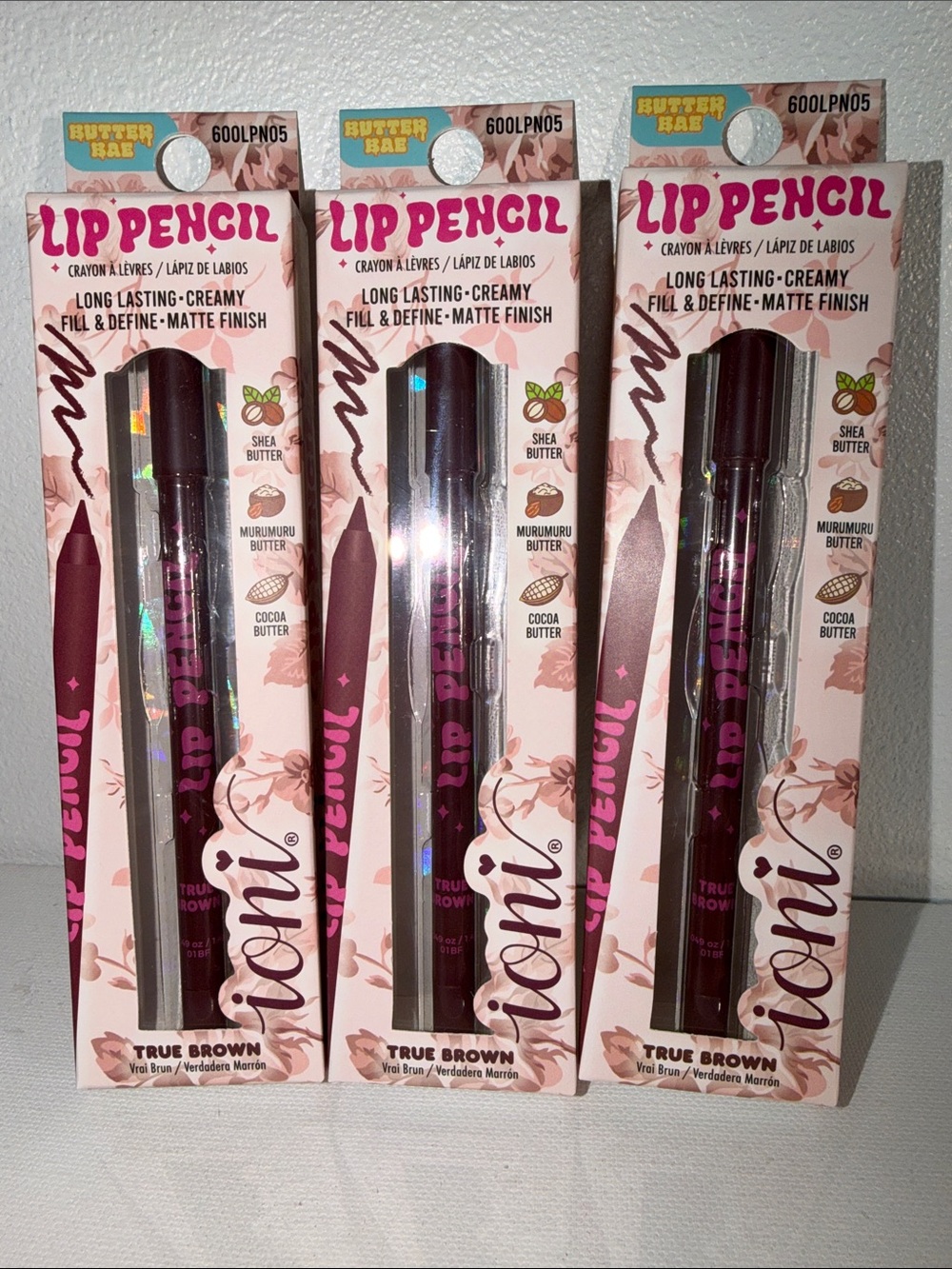 ICON Lip Pencil Trio - True Brown (Pink Accents)